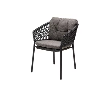 Cane-line OCEAN chair with cushions, dark grey