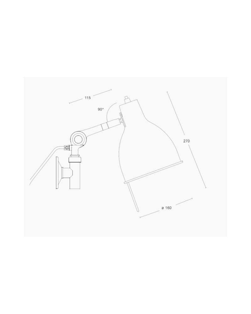 Örsjö PJ71-seinävalaisin, johdolla, musta - Image 2
