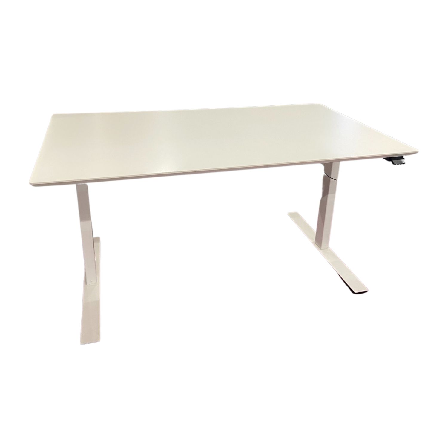 Dencon DELTA -sähkötyöpöytä 140x80cm, valkoinen, outlet