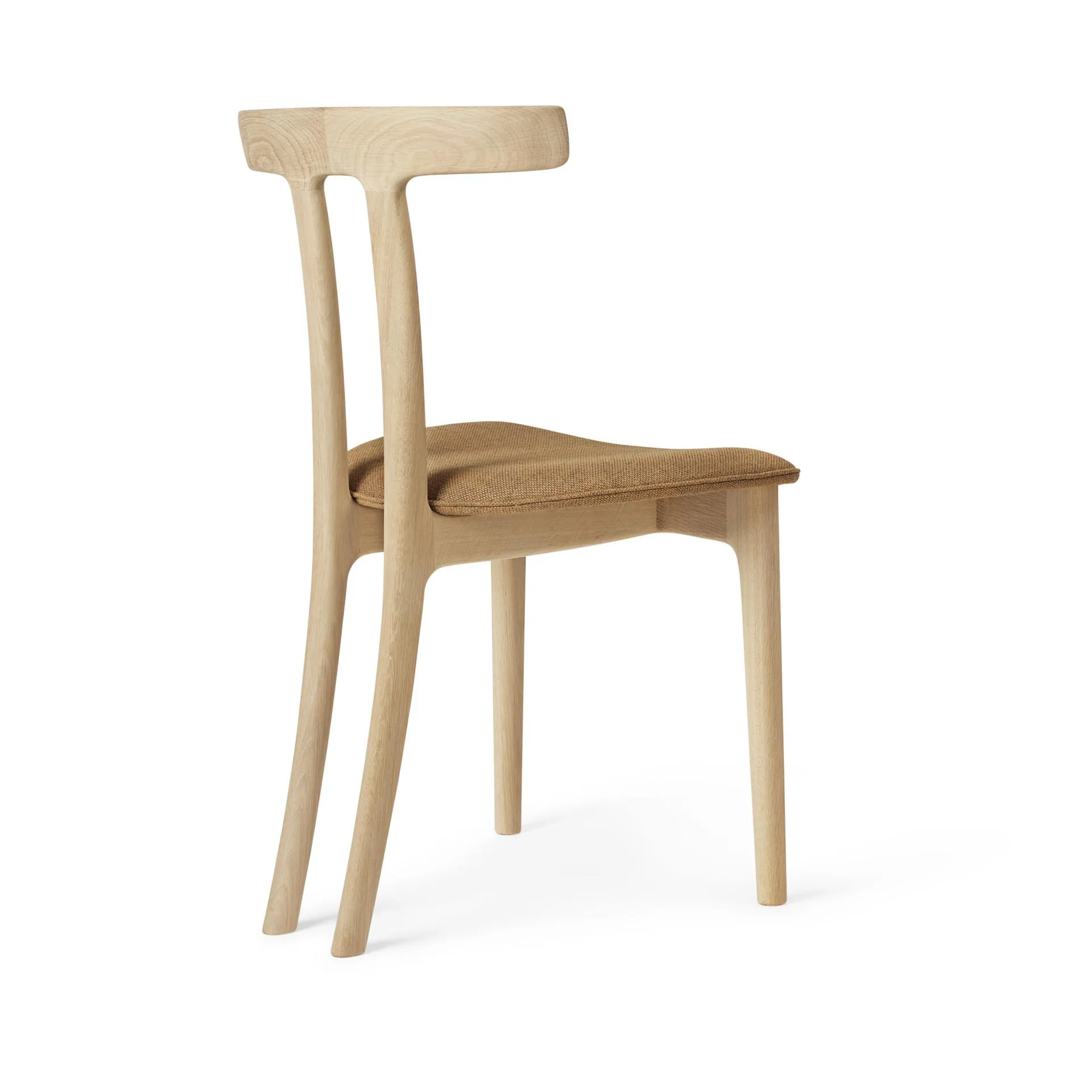 Carl Hansen OW58 tuoli, saippuoitu tammi/ruskea kangas - Image 3