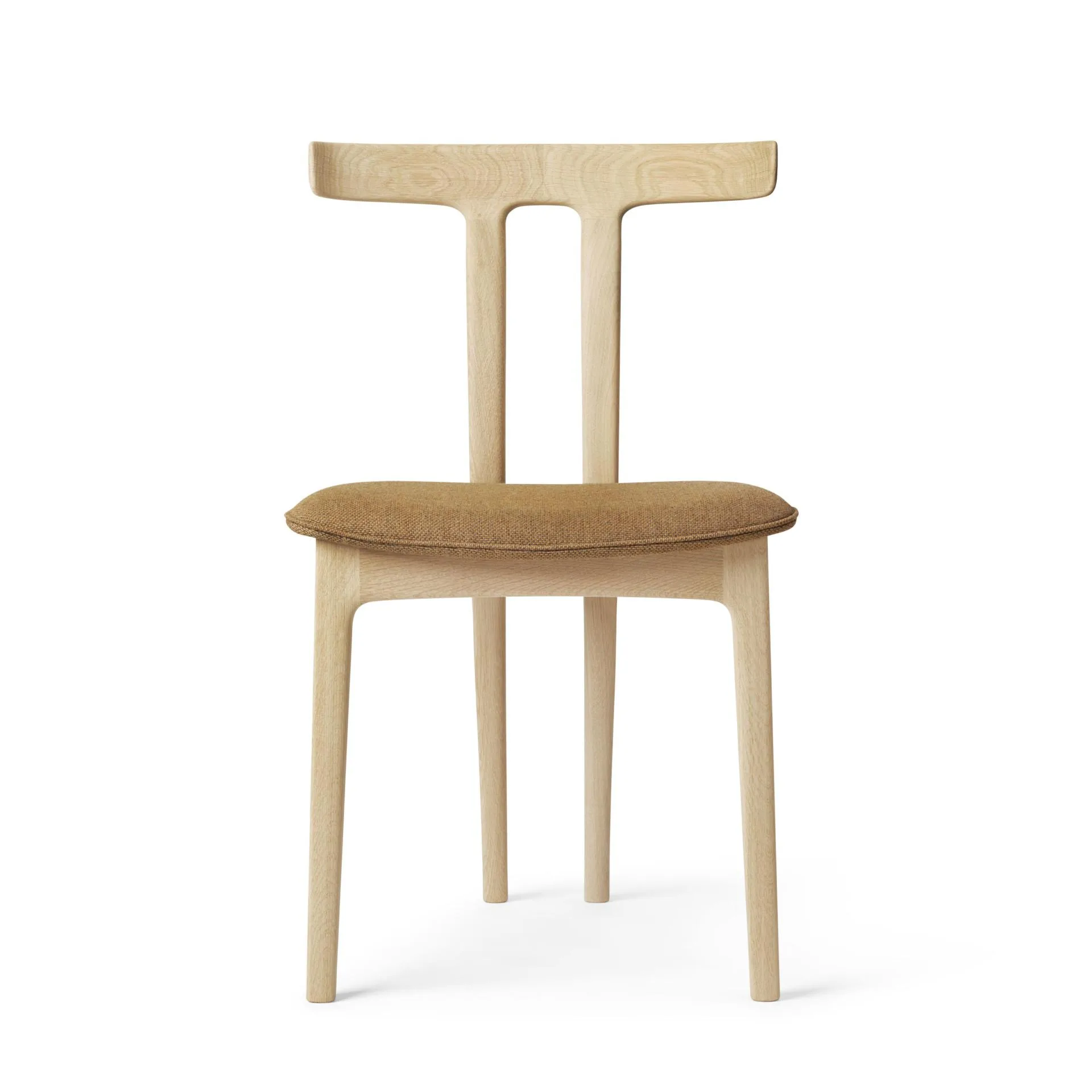 Carl Hansen OW58 tuoli, saippuoitu tammi/ruskea kangas