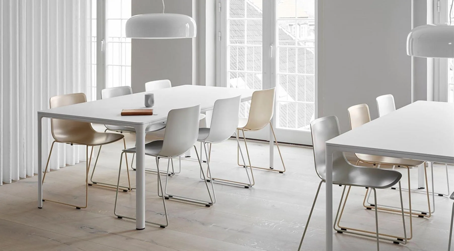 Fredericia PATO chair, sledge base, grey/black, fully upholstered - Image 4