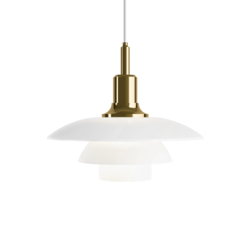 Louis Poulsen PH 3½-3 pendant, metallised brass / opal glass