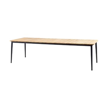 Cane-line CORE -ruokapöytä 274x90 cm, tummanharmaa/tiikki