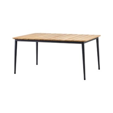Cane-line CORE -ruokapöytä 160x90 cm, tummanharmaa/tiikki
