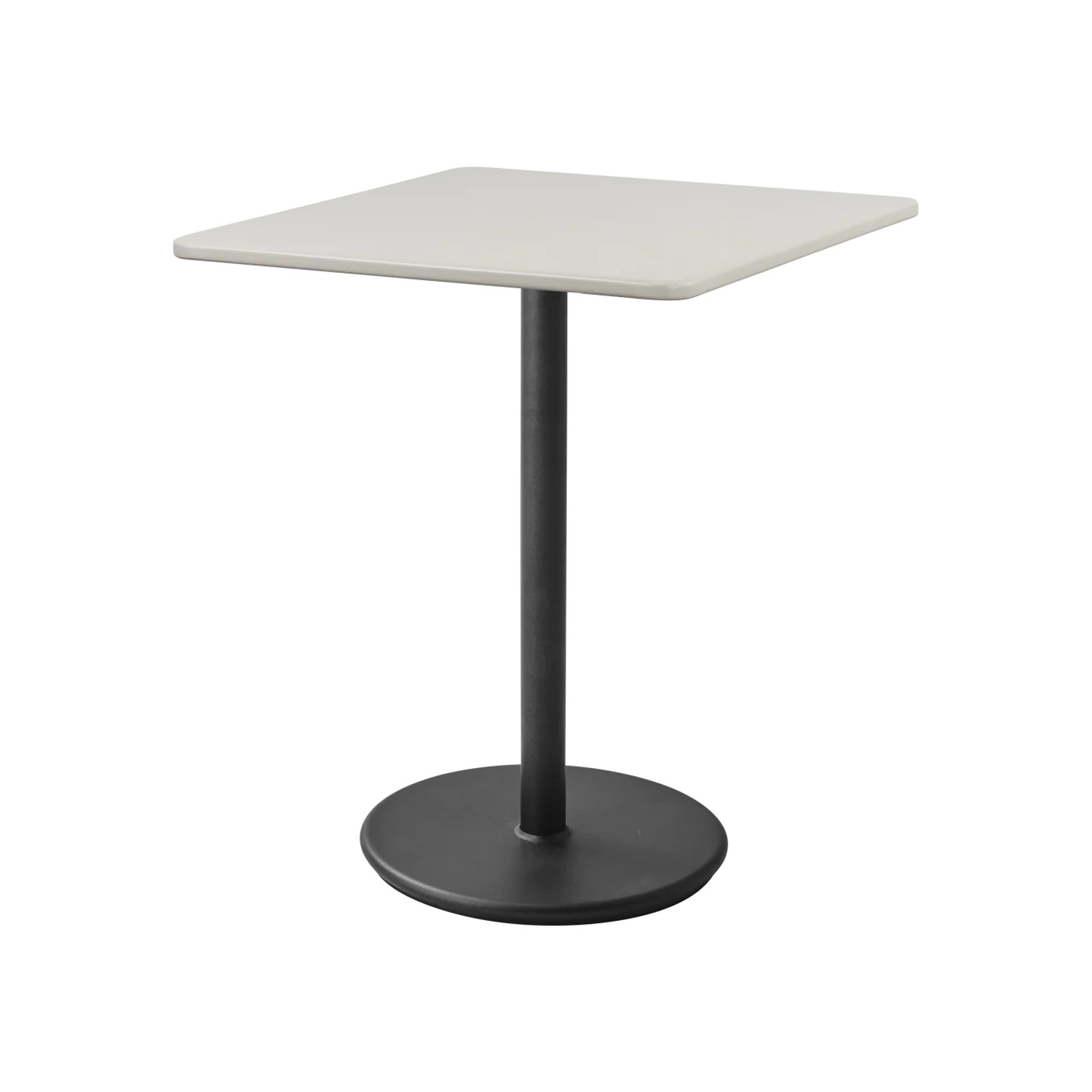 Cane-line GO café table, 75x75 cm, dark grey / white
