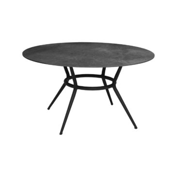 Cane-line JOY -ruokapöytä Ø144 cm, tummanharmaa/musta (fossil black) keramiikka
