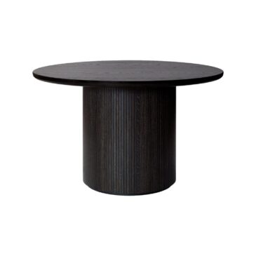 GUBI MOON dining table, Ø120 cm, black/brown oak