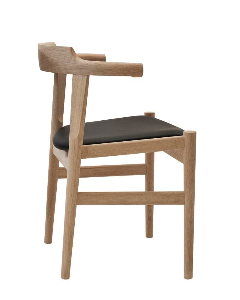 PP Møbler PP58 -tuoli, öljytty tammi/musta nahka - Image 2