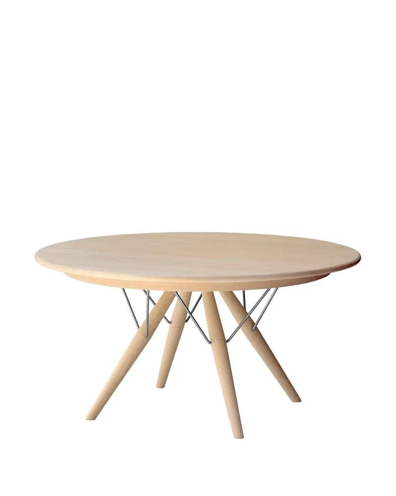 PP Møbler PP75 -pöytä, Ø140 cm, saippuoitu tammi