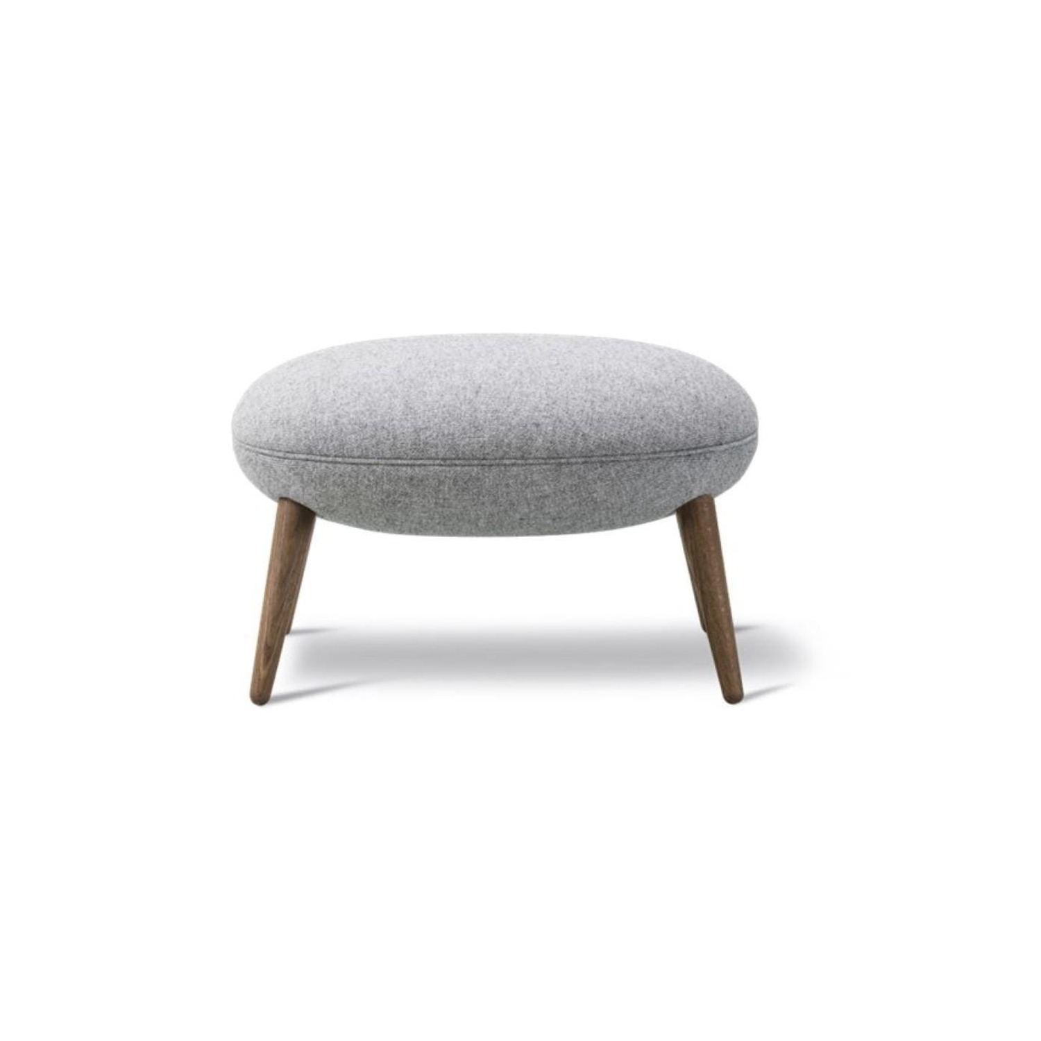 Fredericia SWOON ottoman, grey/smoked oak