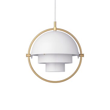 GUBI MULTI-LITE pendant small, white/brass