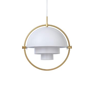 GUBI MULTI-LITE -riippuvalaisin, valkoinen/messinki