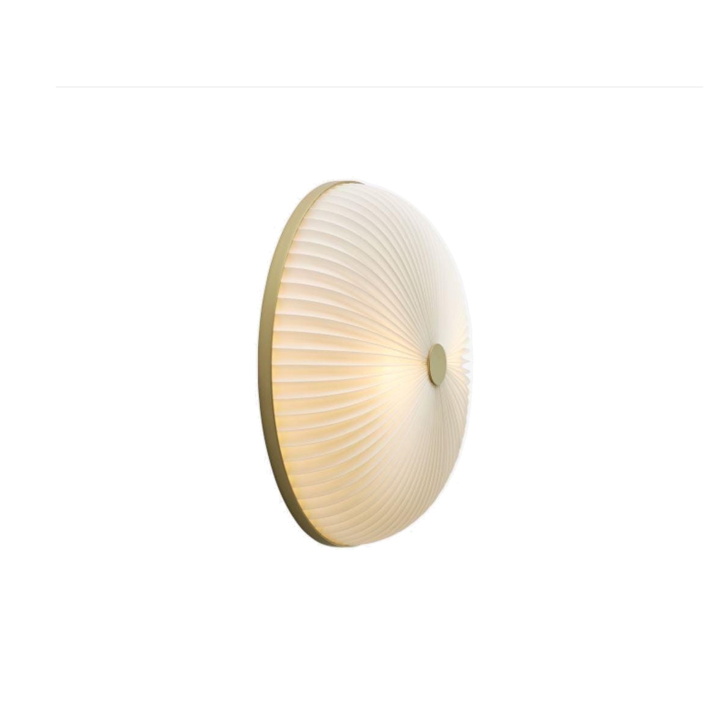 Le Klint LAMELLA, seinä-/kattovalaisin, Ø35 cm, valkoinen/kulta