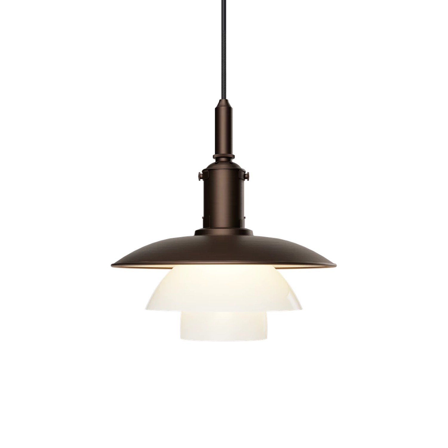 Louis Poulsen PH 3/3 pendant, aged brass