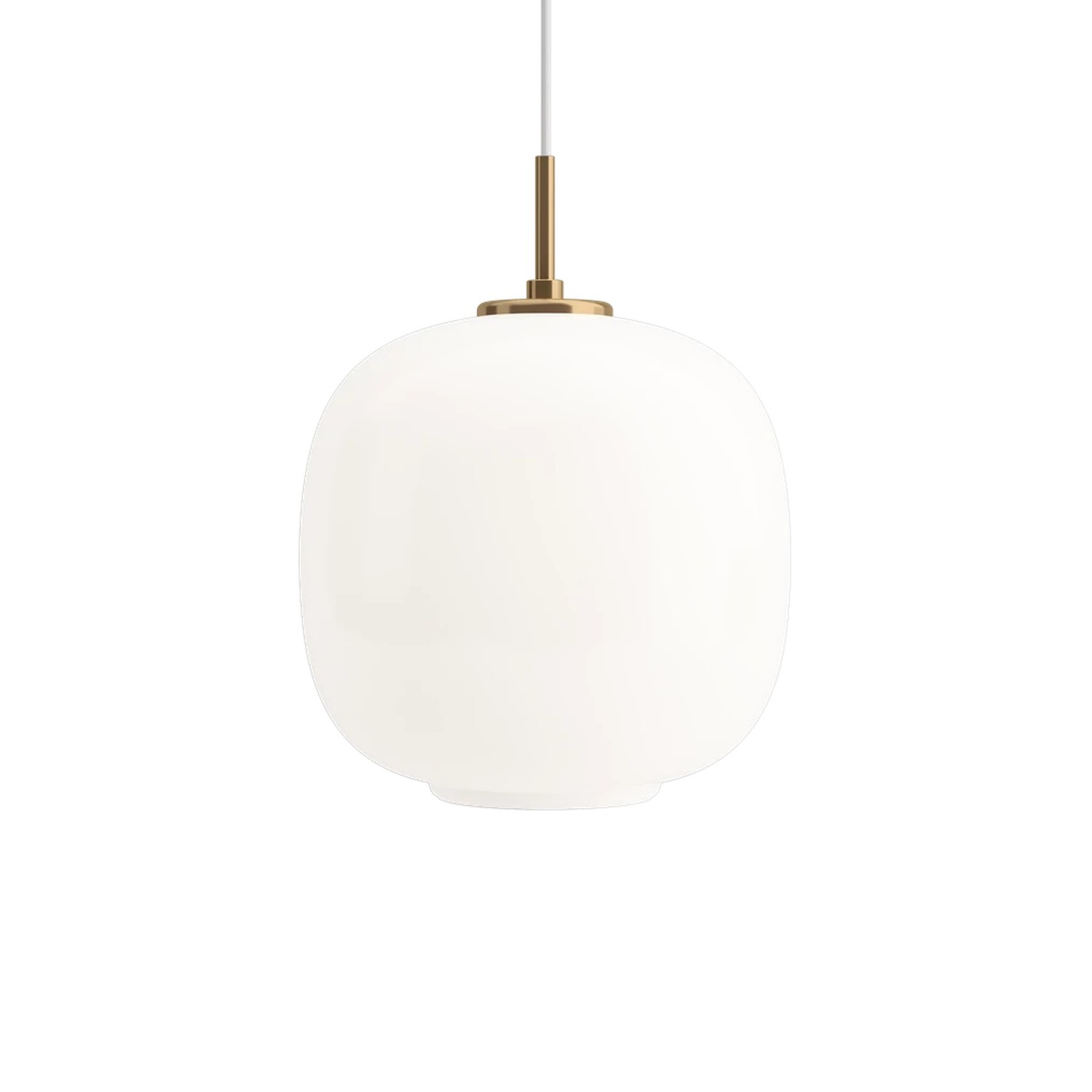 Louis Poulsen VL45-riippuvalaisin Ø25cm, opaalilasi/messinki