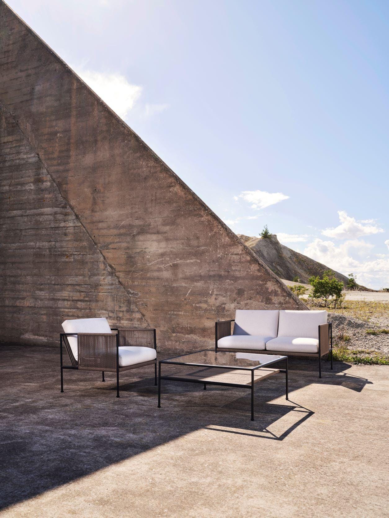 Röshults GARDEN ANTIBES -armchair, sand / off-white - Image 4