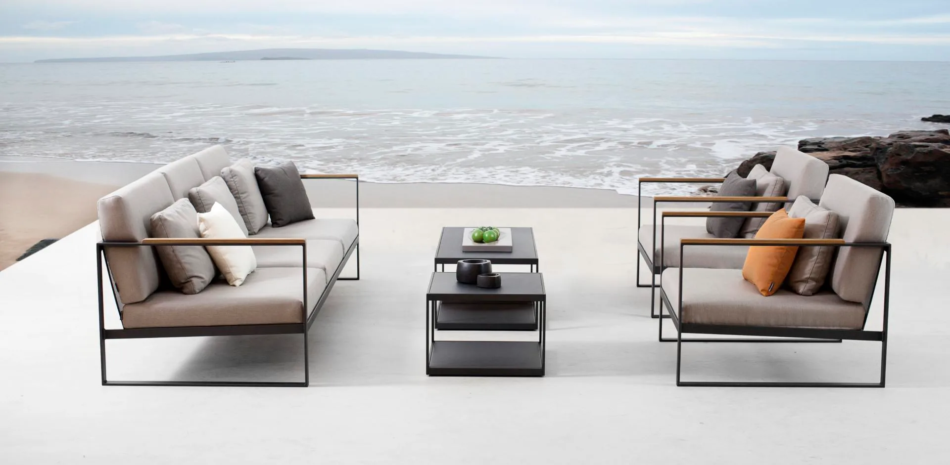 Röshults GARDEN EASY 3-seater sofa, grey - Image 2
