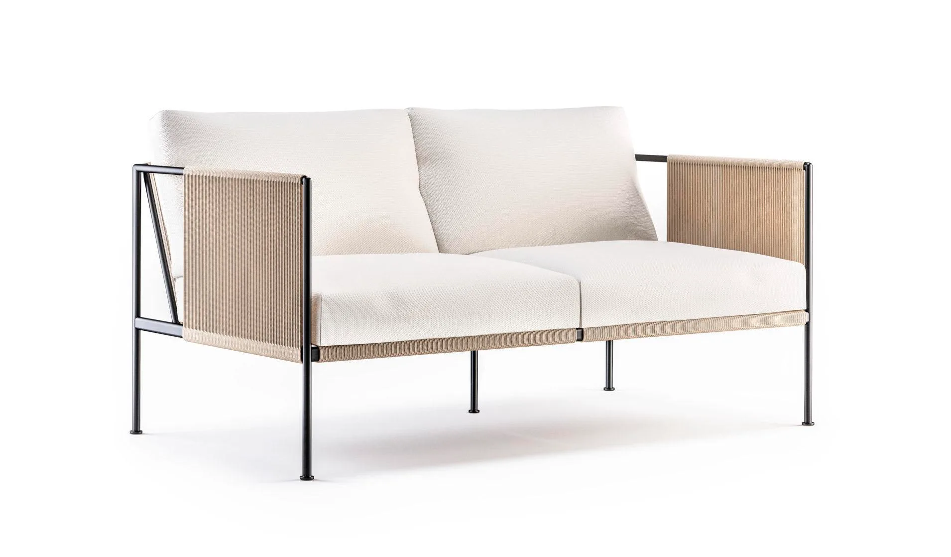 Röshults GARDEN ANTIBES -2-seater sofa, sand / off-white