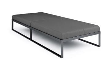 Röshults GARDEN EASY -daybed, tumma taupe