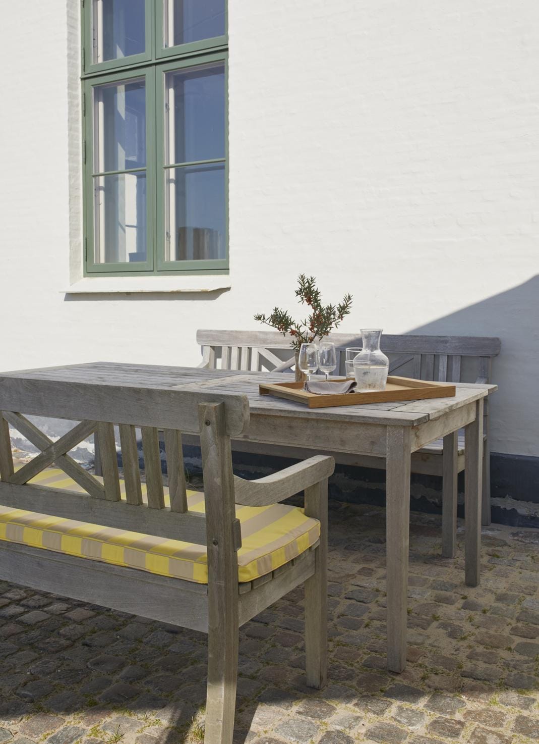 Fritz Hansen DRACHMANN -penkki tyynyllä 165 cm, keltainen/beige - Image 2