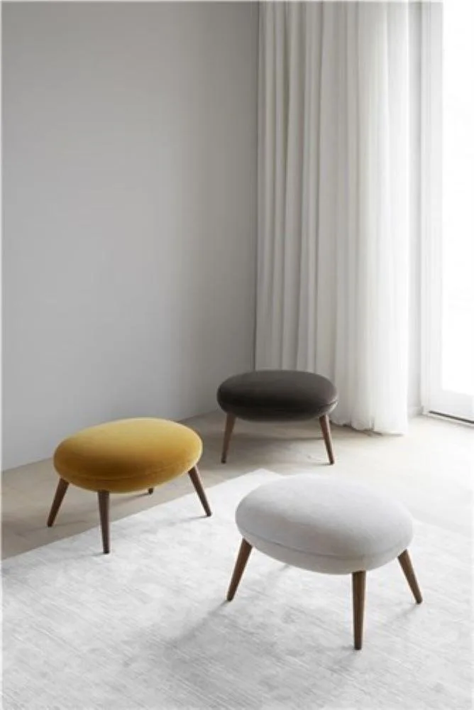 Fredericia SWOON ottoman, grey/smoked oak - Image 3