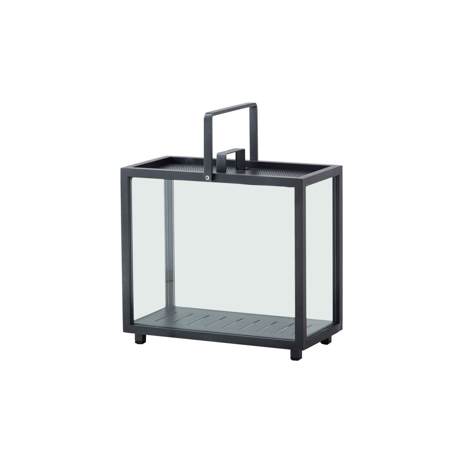 Cane-line LIGHTHOUSE lantern, rectangular, dark grey
