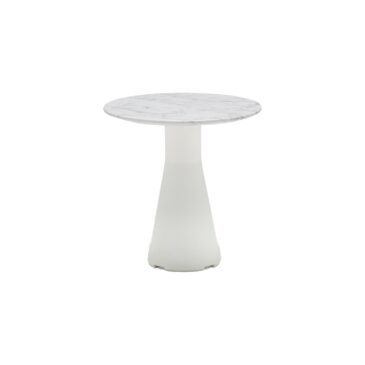 Andreu World REVERSE OCCASIONAL -side table, Ø45 cm, white/marble ME22601