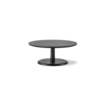Fredericia PON coffee table Ø 90 cm, black lacquered oak