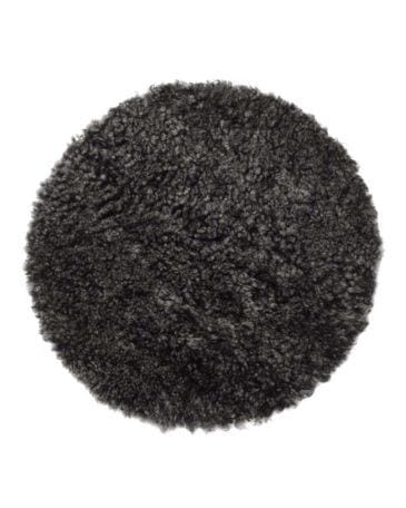 SkinnWille CURLY -istuinpäällinen, pyöreä, tummanharmaa