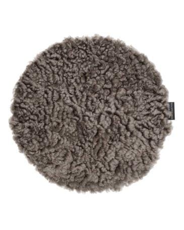 SkinnWille CURLY -istuinpäällinen, pyöreä, vaaleanruskea