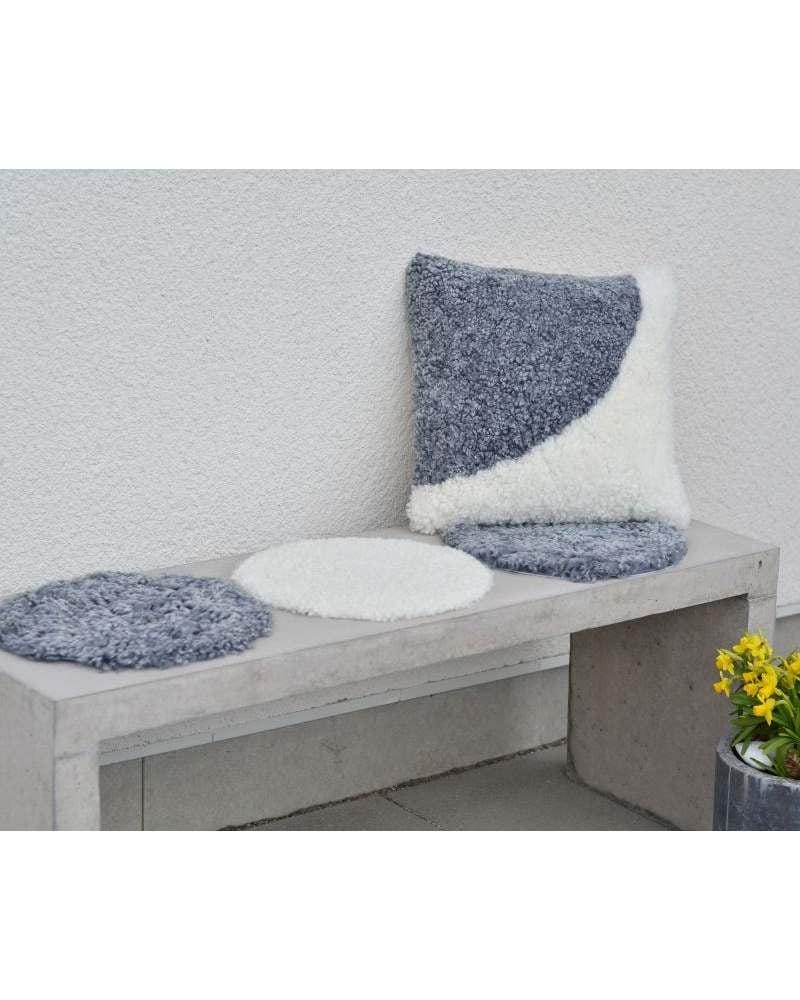 Skinnwille CURLY -istuinpäällinen, pyöreä, valkoinen - Image 2