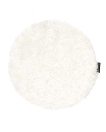 Skinnwille CURLY -istuinpäällinen, pyöreä, valkoinen