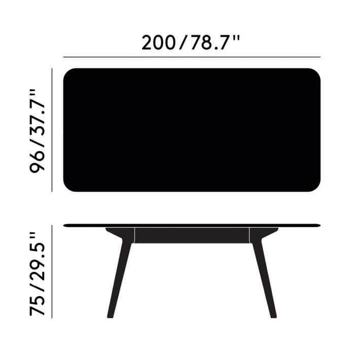 Tom Dixon SLAB -ruokapöytä, 200x96 cm, tammi - Image 4