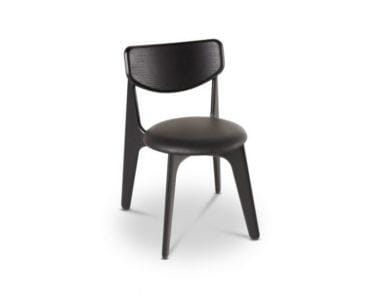 Tom Dixon SLAB chair, black oak, upholstered