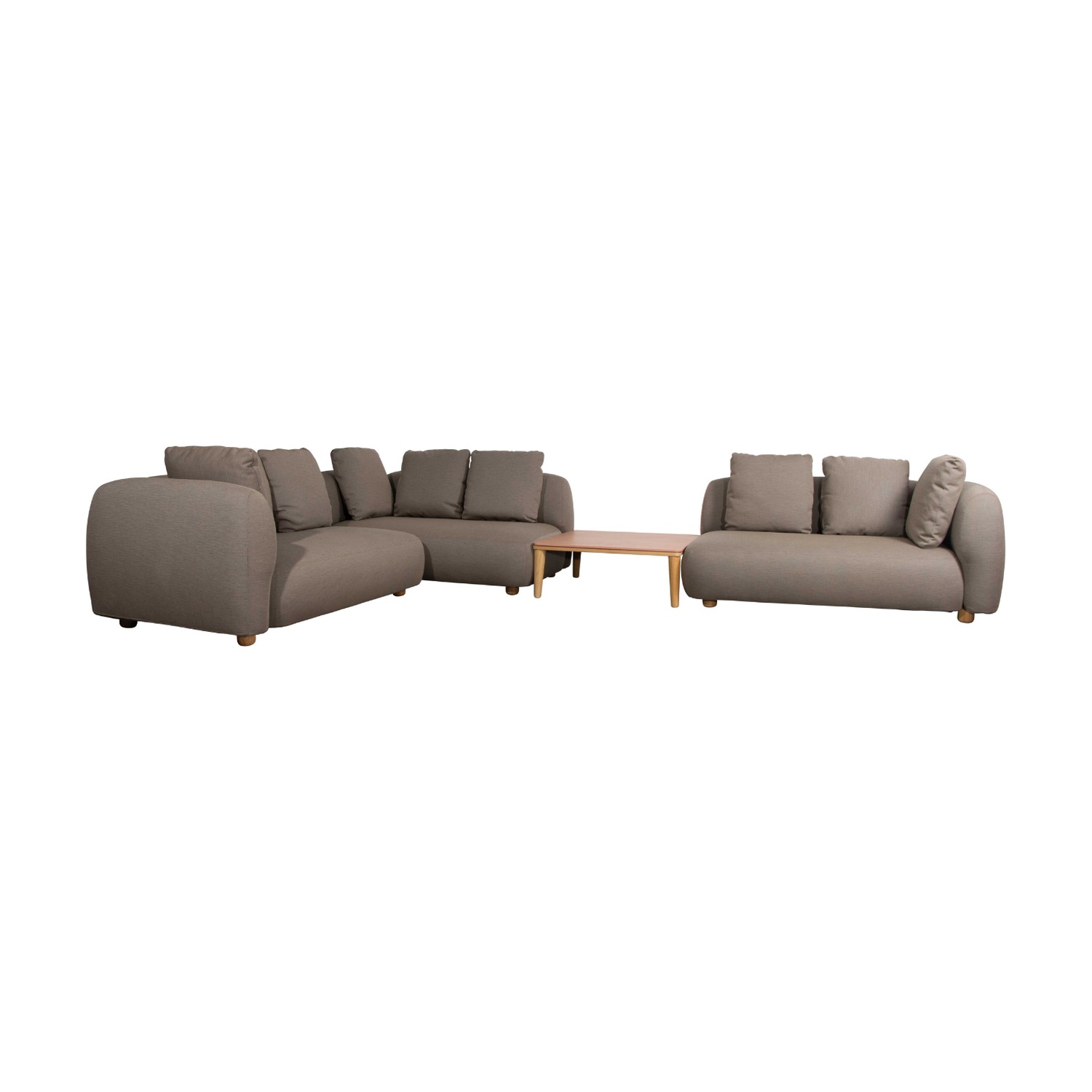 Cane-line CAPTURE 6-seater corner sofa with table