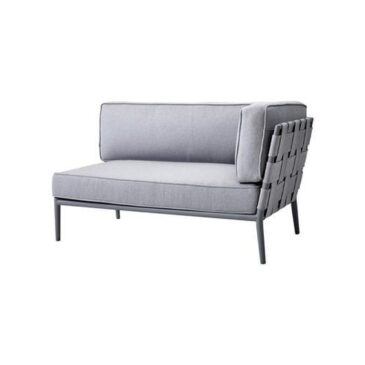 Cane-line CONIC 2-seater left, vaaleanharmaa