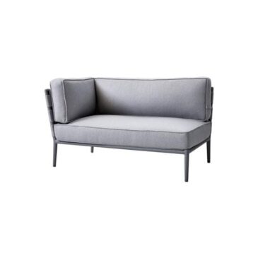 Cane-line CONIC 2-seater right, vaaleanharmaa