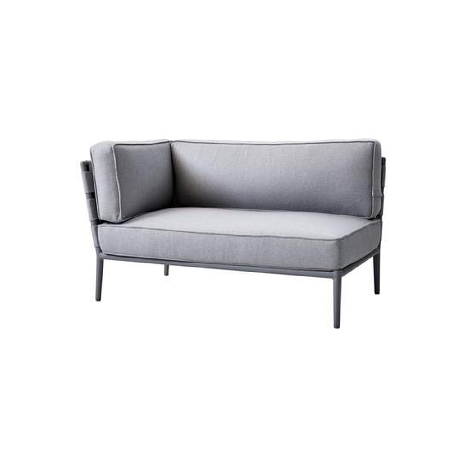 Cane-line CONIC - 2-seater right, light grey