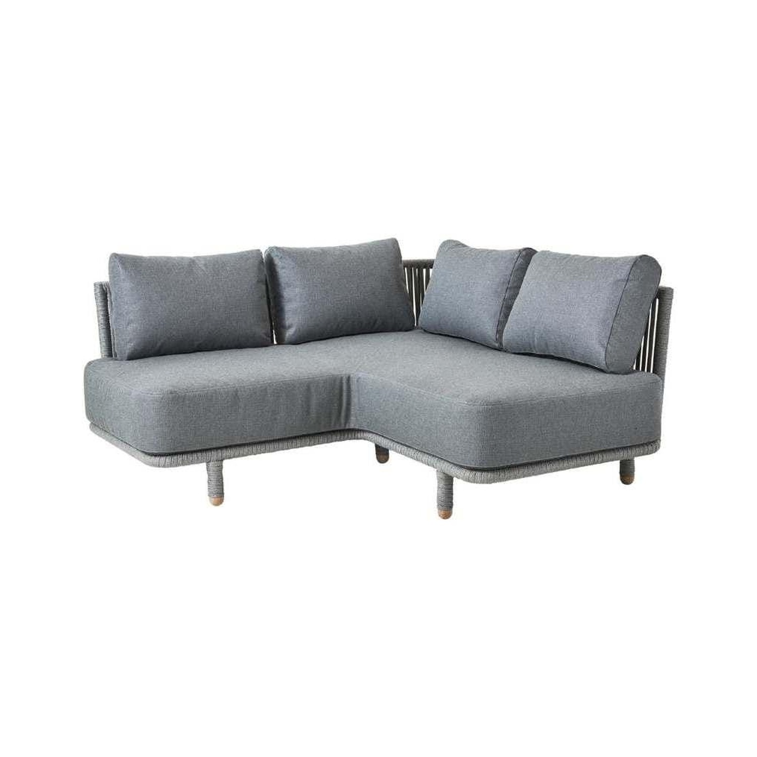 Cane-line MOMENTS corner module, grey