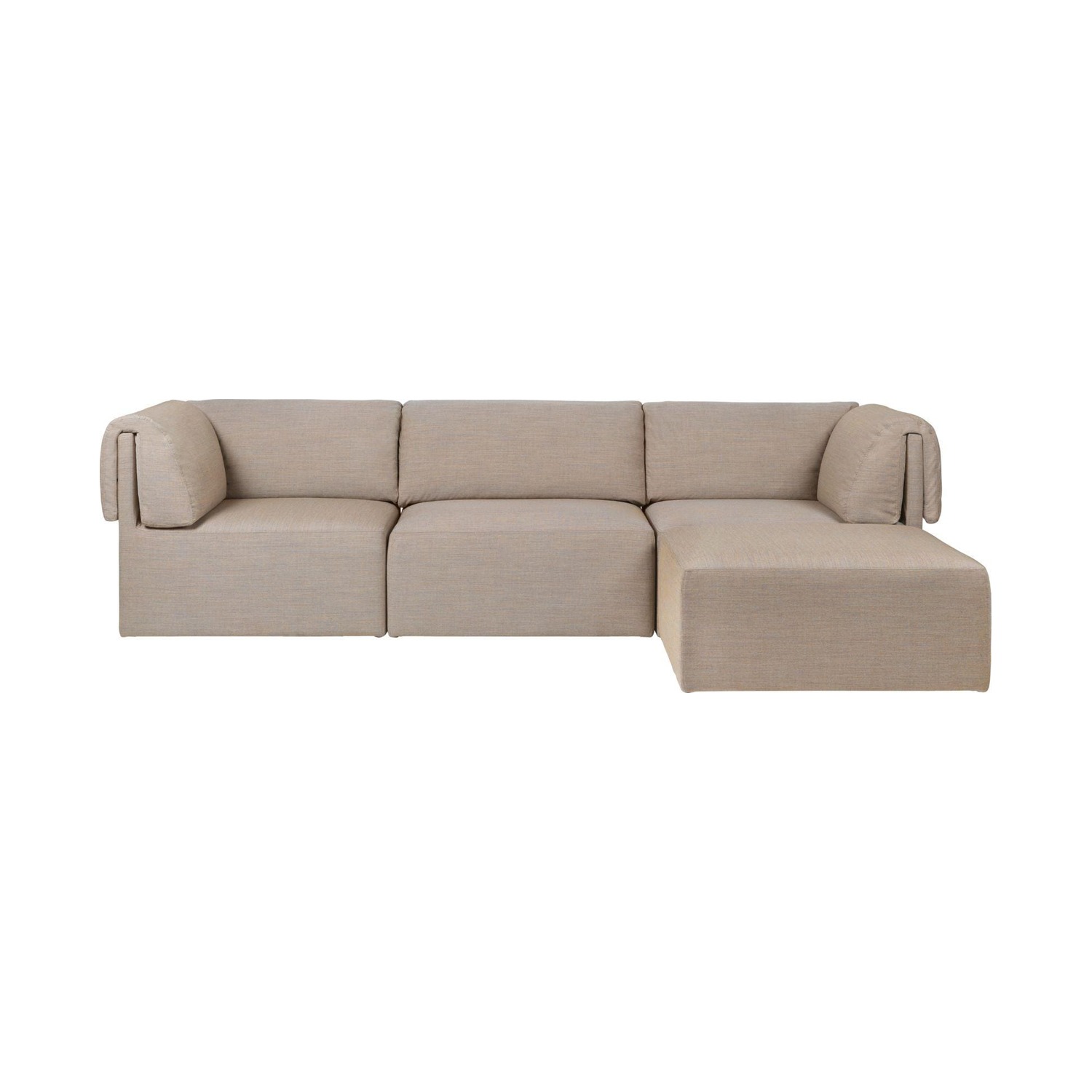 GUBI WONDER sohva, 3-istuttava, divaanipääty, beige