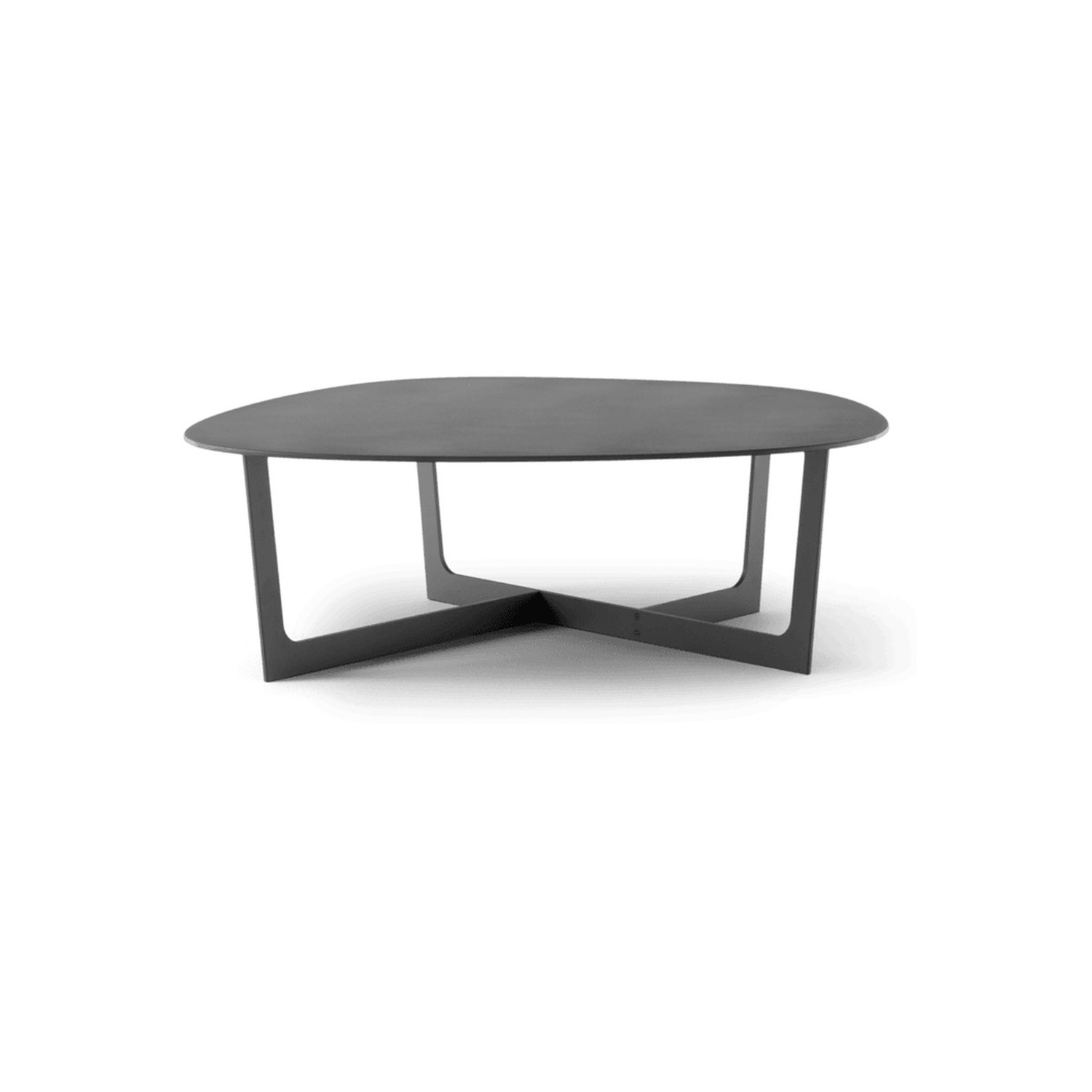 Fredericia INSULA -coffee table 95x98 cm, black aluminium