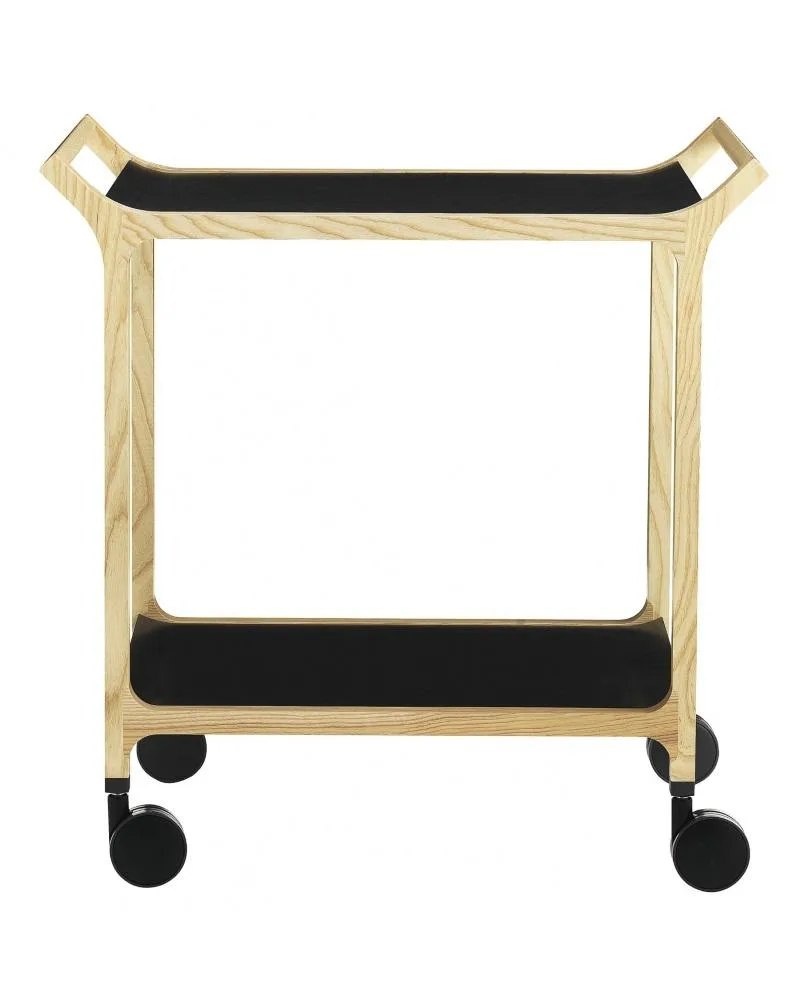 Swedese TEATIME trolley, black/lacquered ash