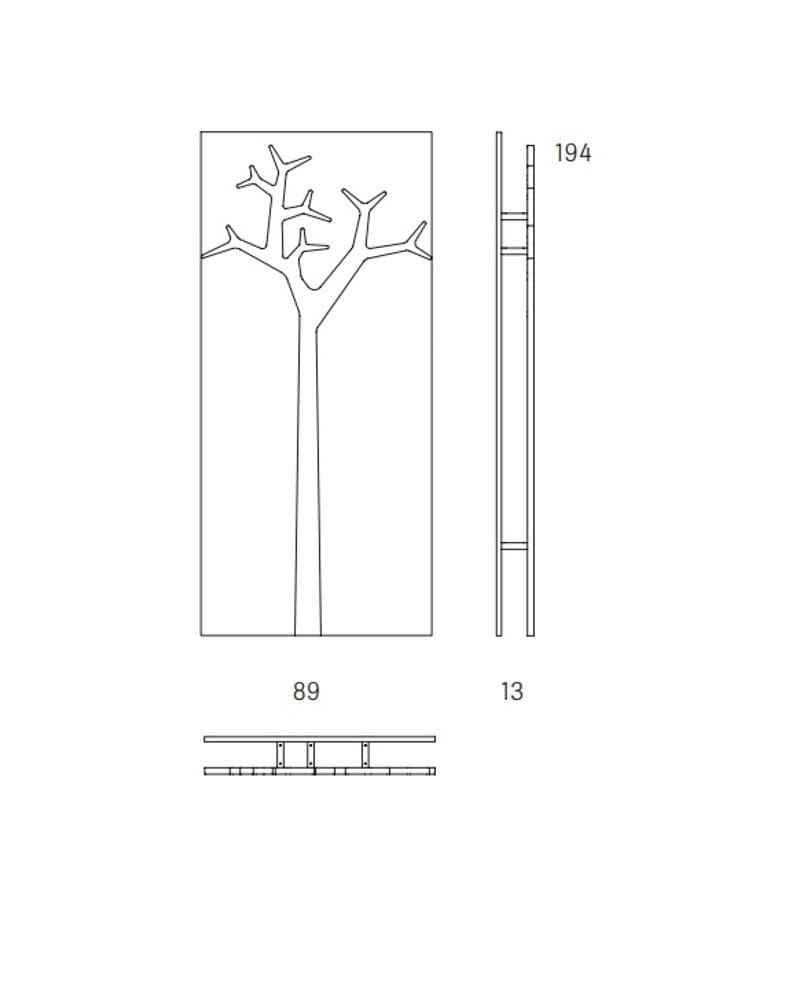 Swedese TREE -seinänaulakko iso, musta - Image 5