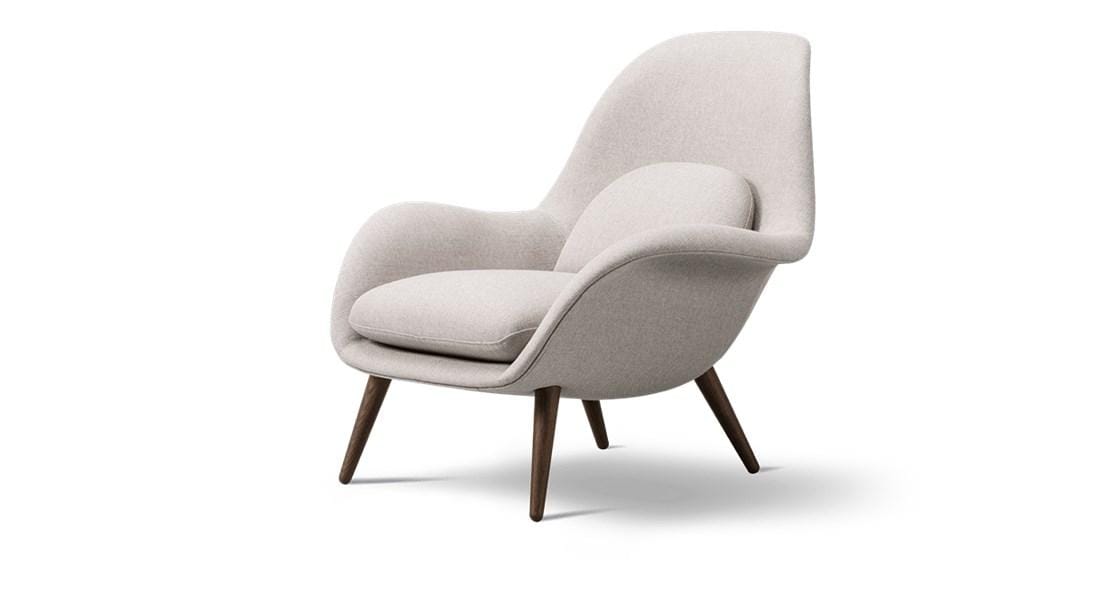 Fredericia SWOON LOUNGE -nojatuoli, harmaa hiekka/savutammi - Image 3