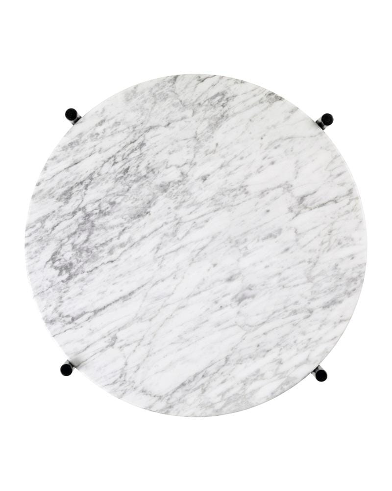 GUBI TS -sivupöytä Ø40cm, valkoinen marmori/musta - Image 2