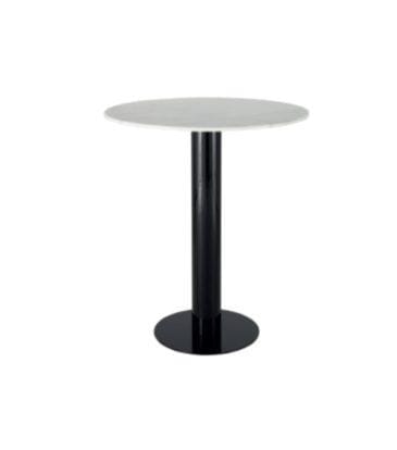 Tom Dixon TUBE -baaripöytä Ø90 cm, musta/valkoinen marmori