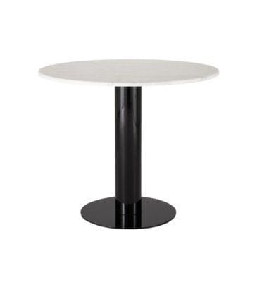 Tom Dixon TUBE dining table Ø 90 cm, black / marble