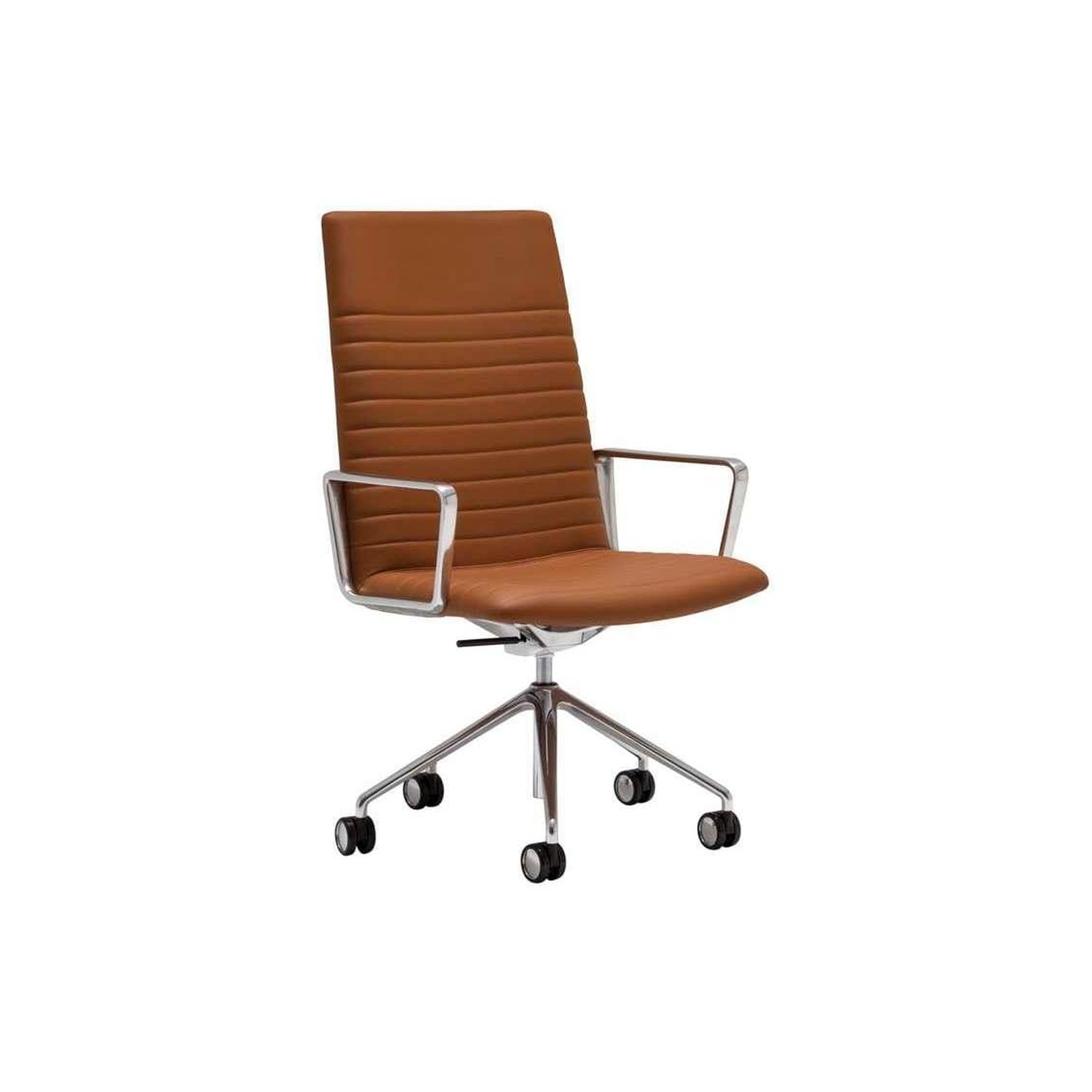 Andreu World FLEX EXECUTIVE chair, medium back, brown/walnut/aluminium SO1860