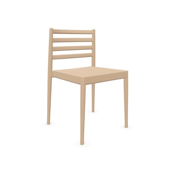 Andreu World LAKE chair SI0652, wooden seat